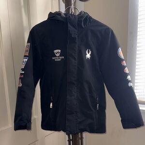 Spyder Kids Dark Jacket with Logo and Patches